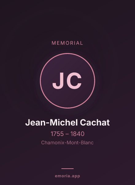 Memorial portrait of Jean-Michel Cachat