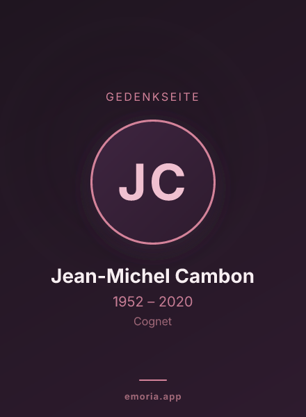 Gedenkportrait von Jean-Michel Cambon