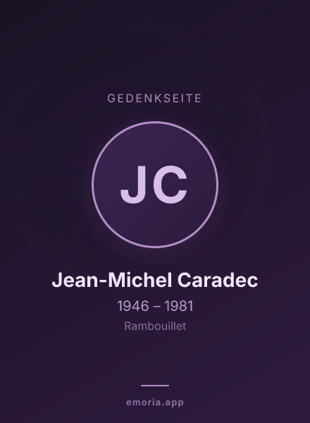 Gedenkportrait von Jean-Michel Caradec