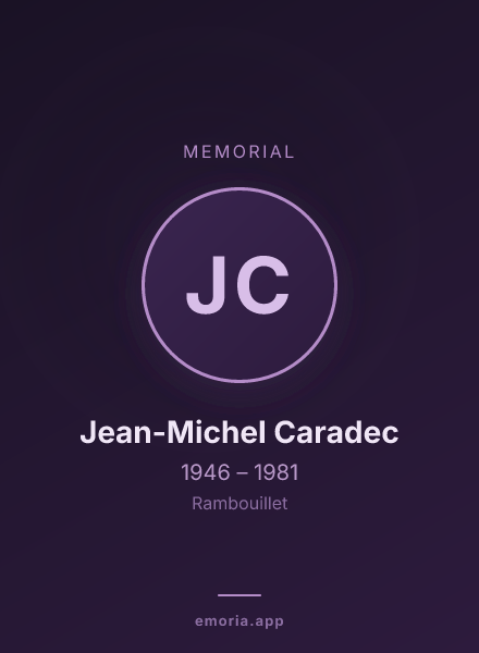Memorial portrait of Jean-Michel Caradec