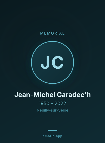 Memorial portrait of Jean-Michel Caradec'h
