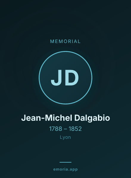 Memorial portrait of Jean-Michel Dalgabio