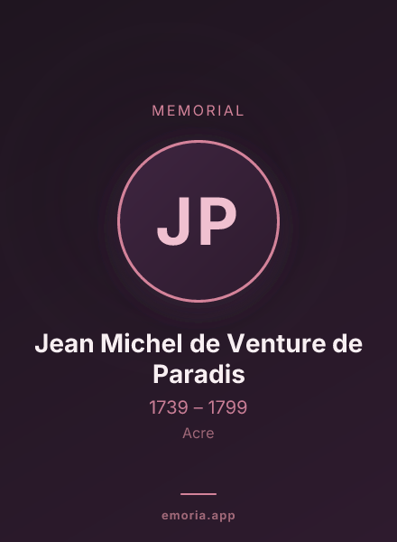 Memorial portrait of Jean Michel de Venture de Paradis