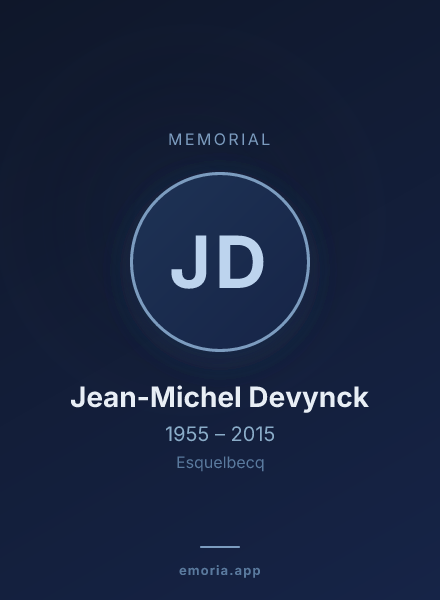 Memorial portrait of Jean-Michel Devynck