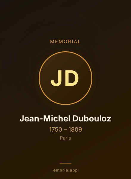 Memorial portrait of Jean-Michel Dubouloz