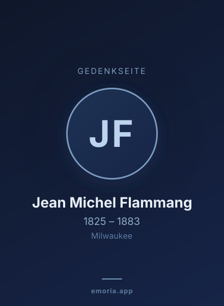 Gedenkportrait von Jean Michel Flammang
