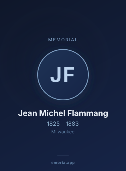 Memorial portrait of Jean Michel Flammang