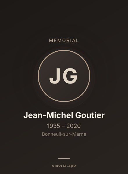Memorial portrait of Jean-Michel Goutier