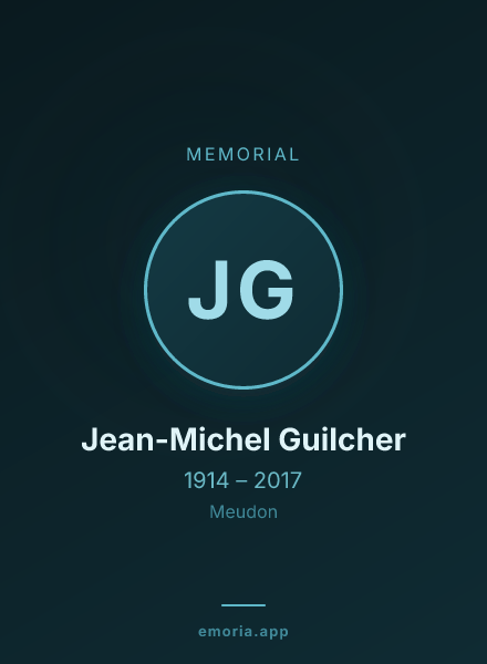 Memorial portrait of Jean-Michel Guilcher