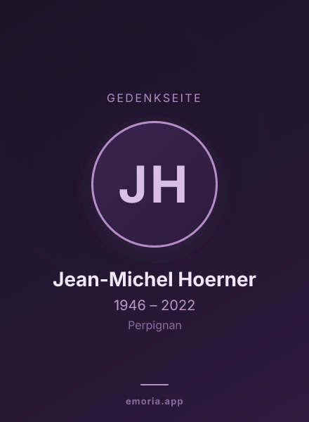 Gedenkportrait von Jean-Michel Hoerner