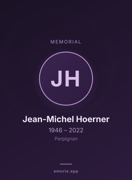 Memorial portrait of Jean-Michel Hoerner