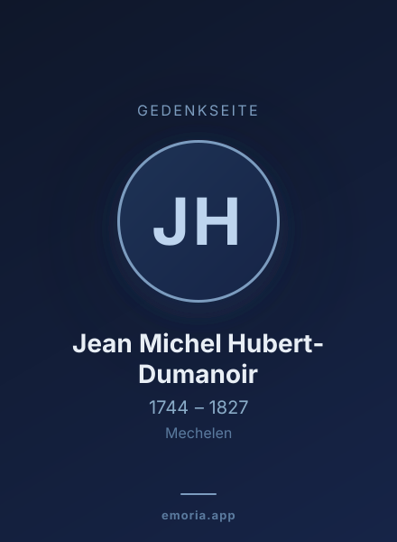 Gedenkportrait von Jean Michel Hubert-Dumanoir