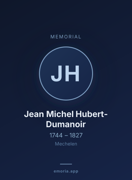 Memorial portrait of Jean Michel Hubert-Dumanoir