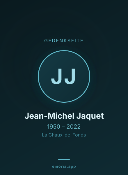 Gedenkportrait von Jean-Michel Jaquet