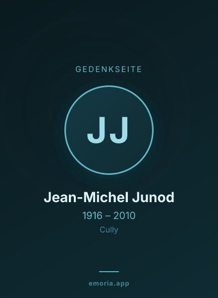 Gedenkportrait von Jean-Michel Junod