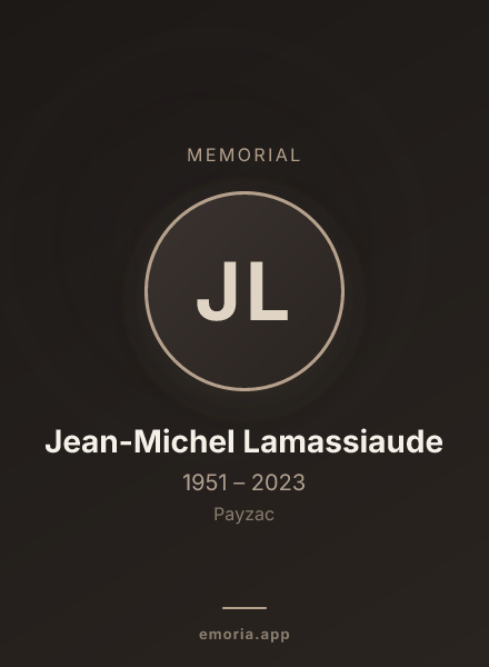 Memorial portrait of Jean-Michel Lamassiaude