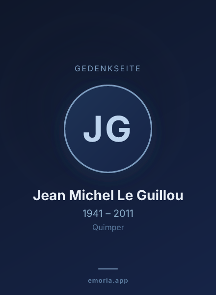 Gedenkportrait von Jean Michel Le Guillou