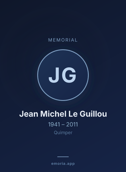 Memorial portrait of Jean Michel Le Guillou