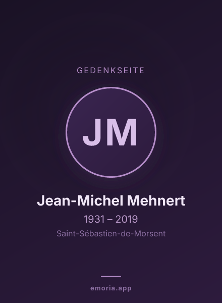 Gedenkportrait von Jean-Michel Mehnert