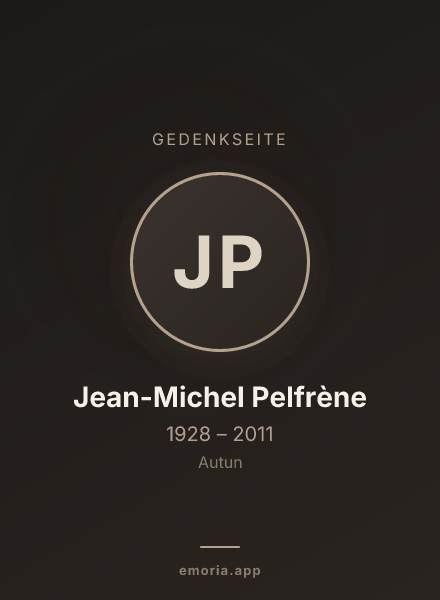 Gedenkportrait von Jean-Michel Pelfrène