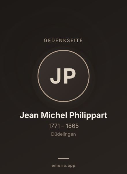 Gedenkportrait von Jean Michel Philippart
