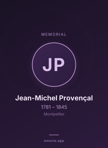 Memorial portrait of Jean-Michel Provençal