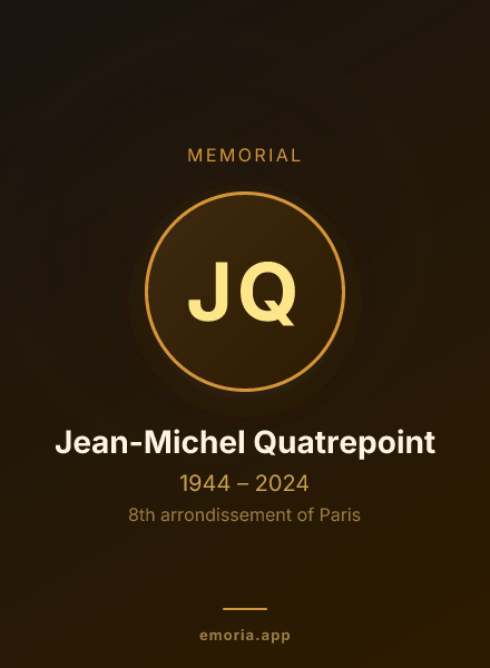 Memorial portrait of Jean-Michel Quatrepoint