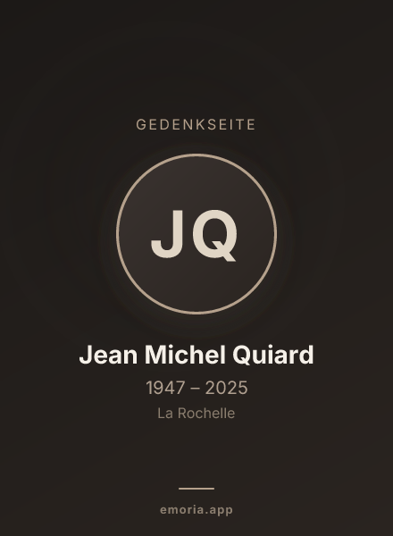 Gedenkportrait von Jean Michel Quiard