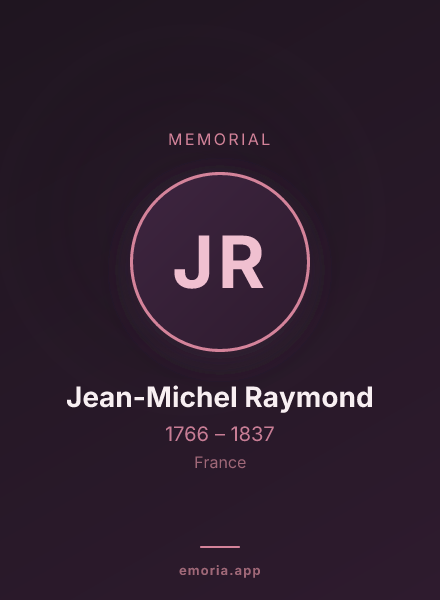 Memorial portrait of Jean-Michel Raymond