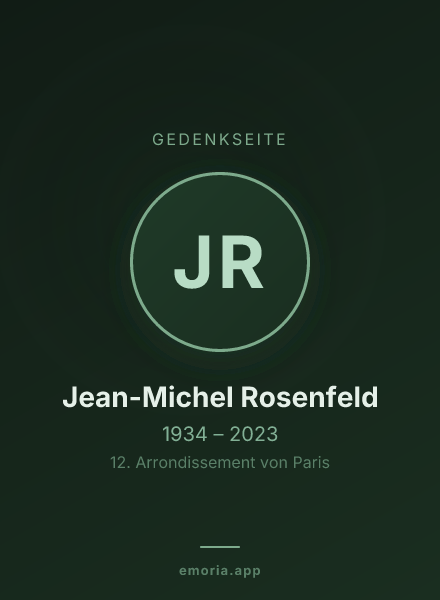 Gedenkportrait von Jean-Michel Rosenfeld