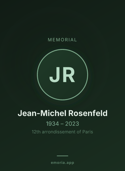 Memorial portrait of Jean-Michel Rosenfeld