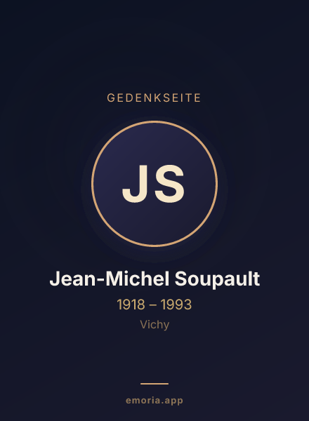 Gedenkportrait von Jean-Michel Soupault