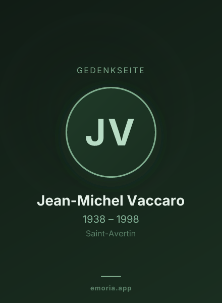 Gedenkportrait von Jean-Michel Vaccaro