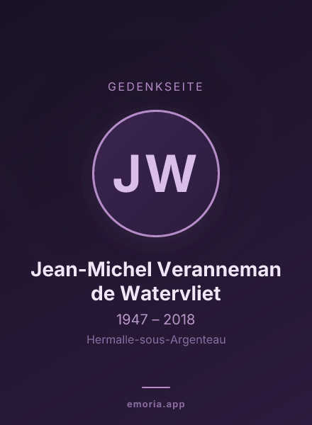 Gedenkportrait von Jean-Michel Veranneman de Watervliet