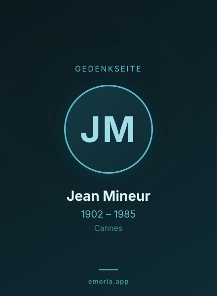 Gedenkportrait von Jean Mineur