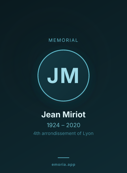 Memorial portrait of Jean Miriot