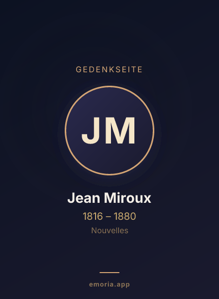 Gedenkportrait von Jean Miroux