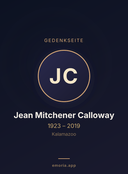 Gedenkportrait von Jean Mitchener Calloway