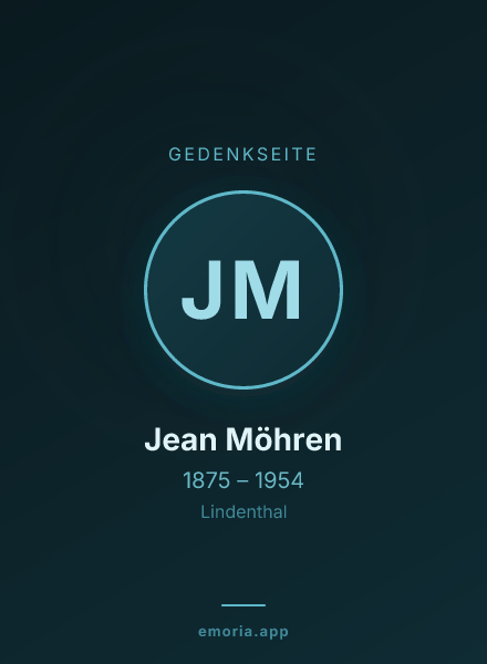 Gedenkportrait von Jean Möhren