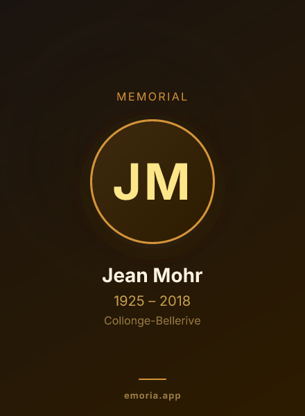 Memorial portrait of Jean Mohr