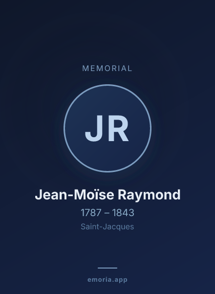 Memorial portrait of Jean-Moïse Raymond