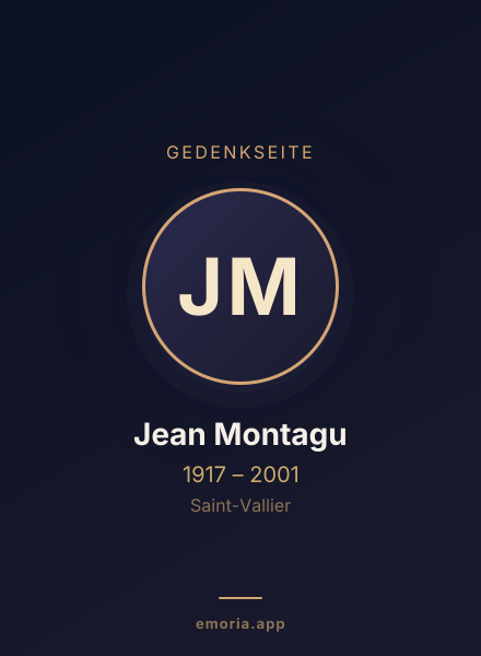 Gedenkportrait von Jean Montagu