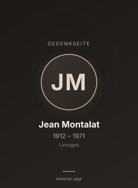 Gedenkportrait von Jean Montalat