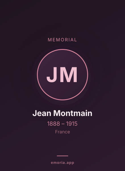 Memorial portrait of Jean Montmain