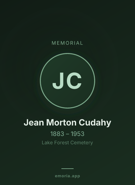 Memorial portrait of Jean Morton Cudahy