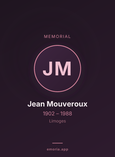 Memorial portrait of Jean Mouveroux