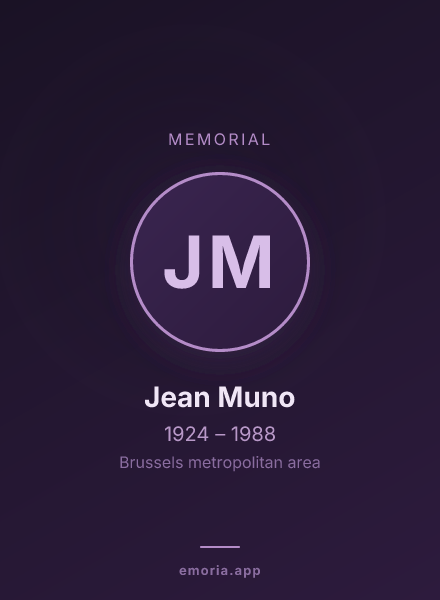 Memorial portrait of Jean Muno