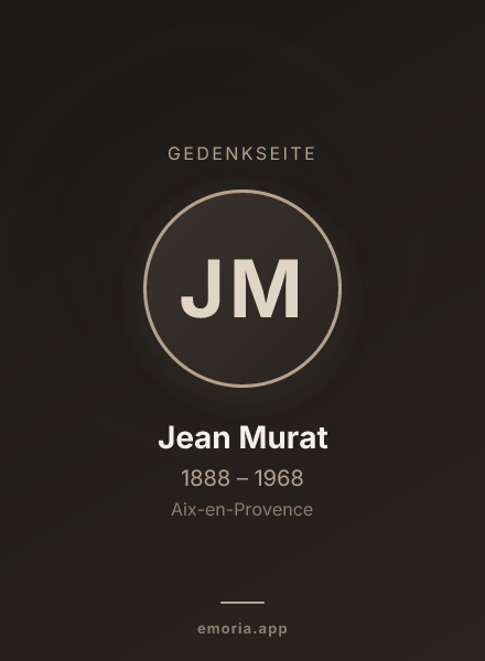 Gedenkportrait von Jean Murat