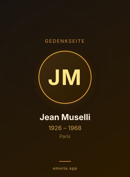 Gedenkportrait von Jean Muselli