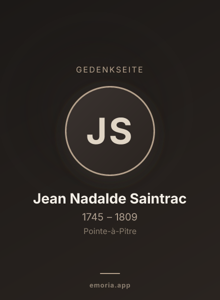 Gedenkportrait von Jean Nadalde Saintrac